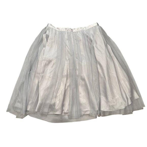 Marina Large Silver Gray Knee Length A-Line Tulle Cocktail Party Formal Skirt - Picture 3 of 6